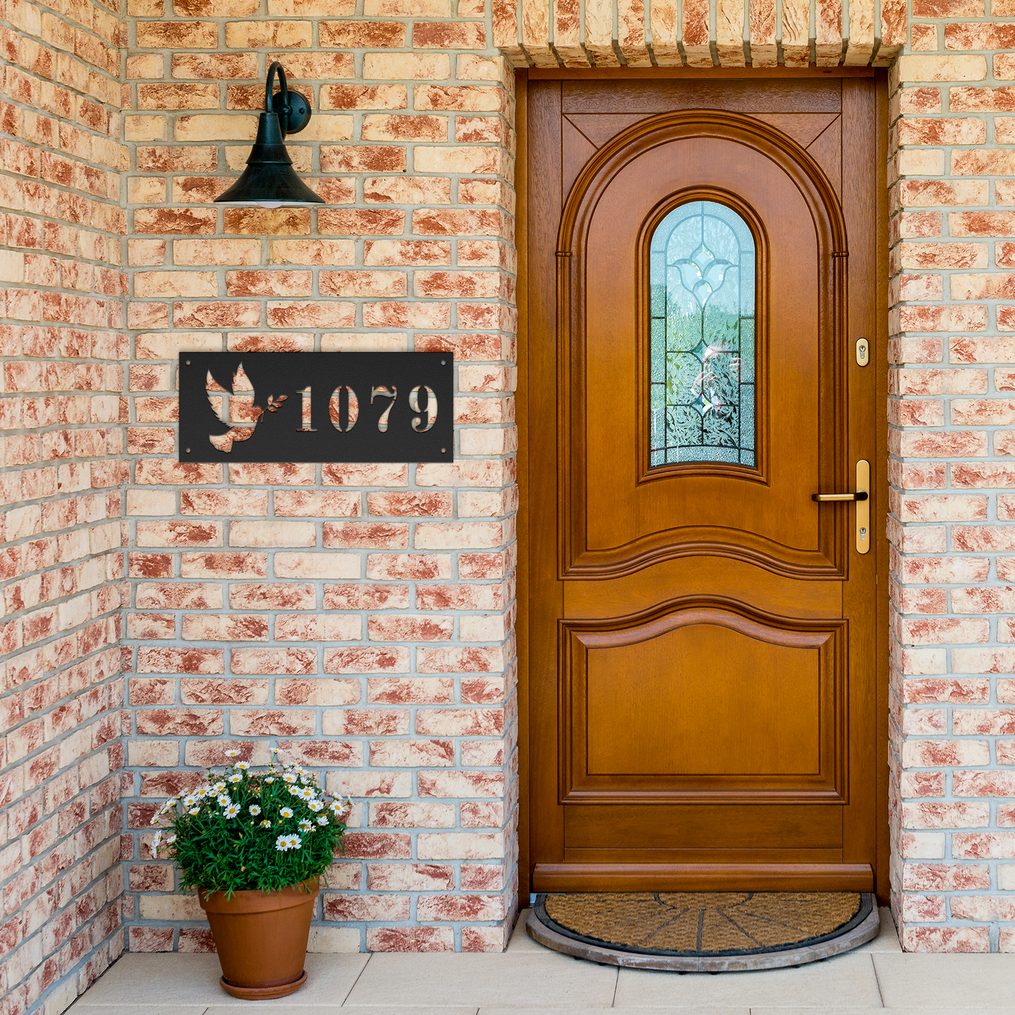 Personalized_Dove_Steel_Die-Cut_Address__Black_Brick_Entrance_Mockup.png
