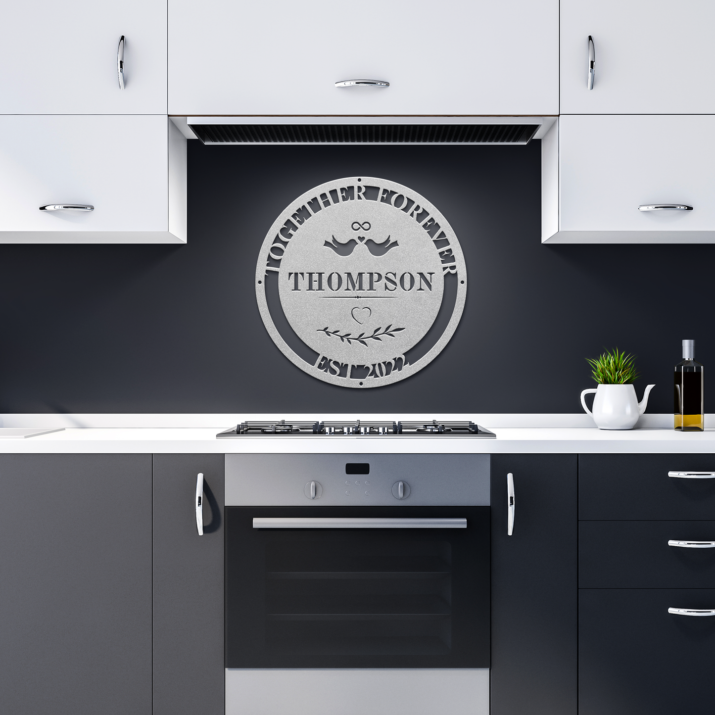 Personalized_Love_Birds_Steel_Die-Cut_Wa_Silver_Dark_Kitchen_Mockup.png